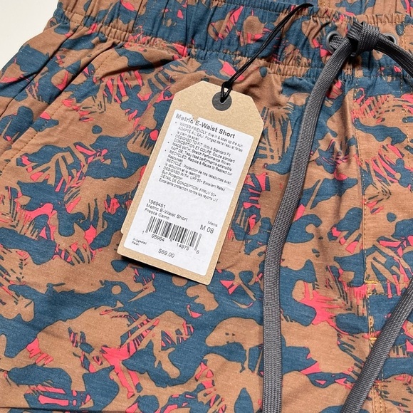 prAna Men's Medium Pull On Metric E-Waist Board 8" Stretch Shorts Fresca Camo - Picture 3 of 10